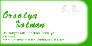 orsolya kolman business card